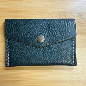 Portland Leather Envelope Wallet- Lagoon